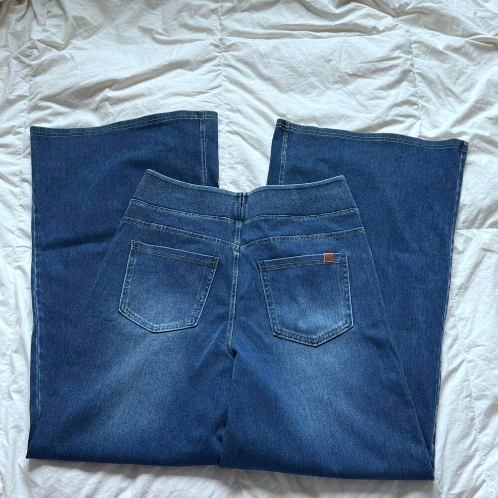 Halara M 8/10 high rise Wide leg flex denim jeans stretch casual minimal preppy - Picture 5 of 8